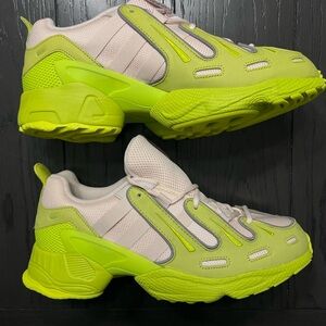 adidas Neon Lime and Light Beige Runner Sneakers